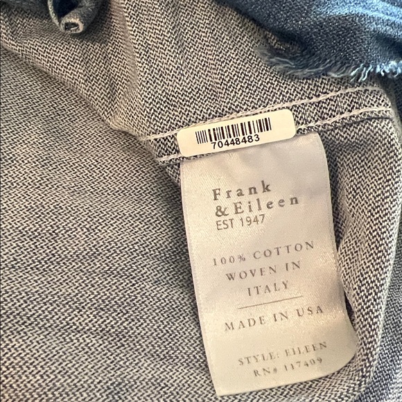 Frank & Eileen Eileen Famous Denim Shirt Sz Large - Picture 13 of 14